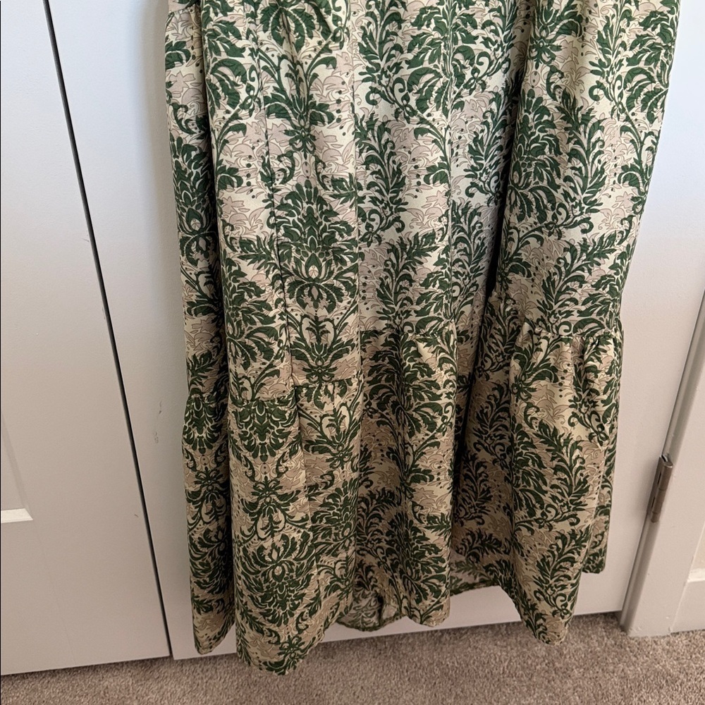Floral Green and Cream Maxi Dress - Picture 7 of 7